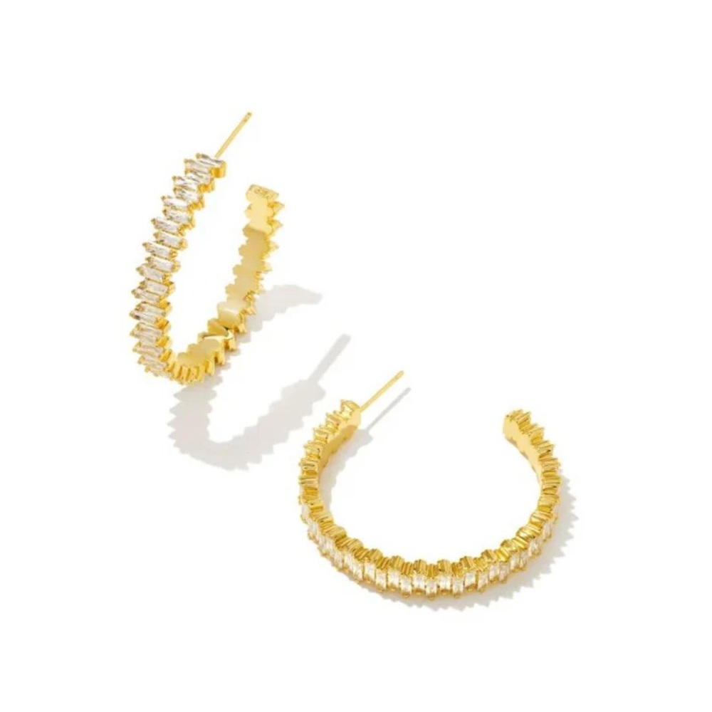 Kendra Scott Juliette Hoop Earrings White Crystal